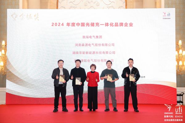 金桩奖揭晓！京能新能源斩获2024中国光储充一体化品牌企业大奖(图1)