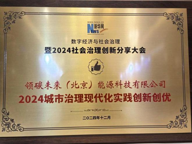 领碳未来荣获“2024城市治理现代化实践创新创优”殊荣(图4)